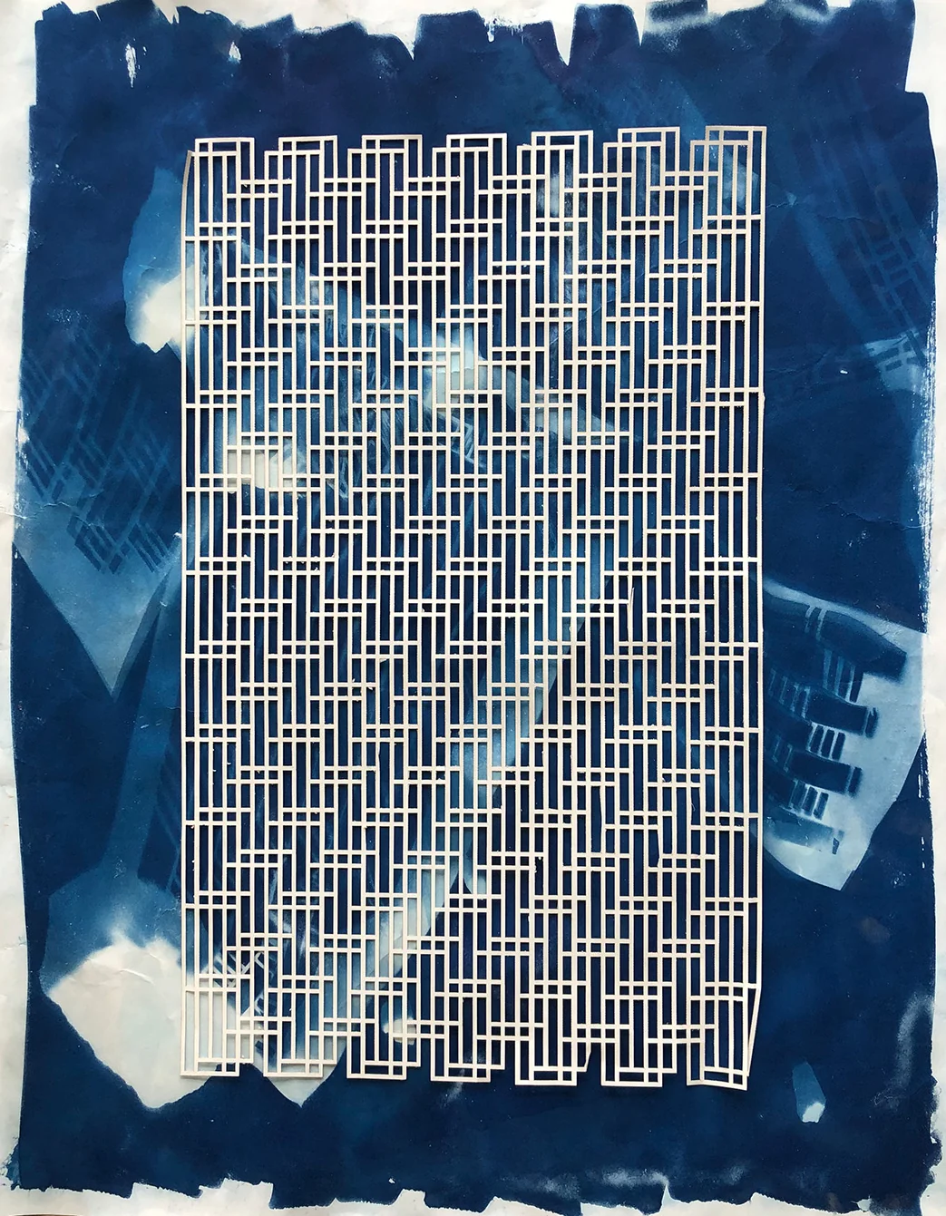 Cyanotype : trame graphique 1