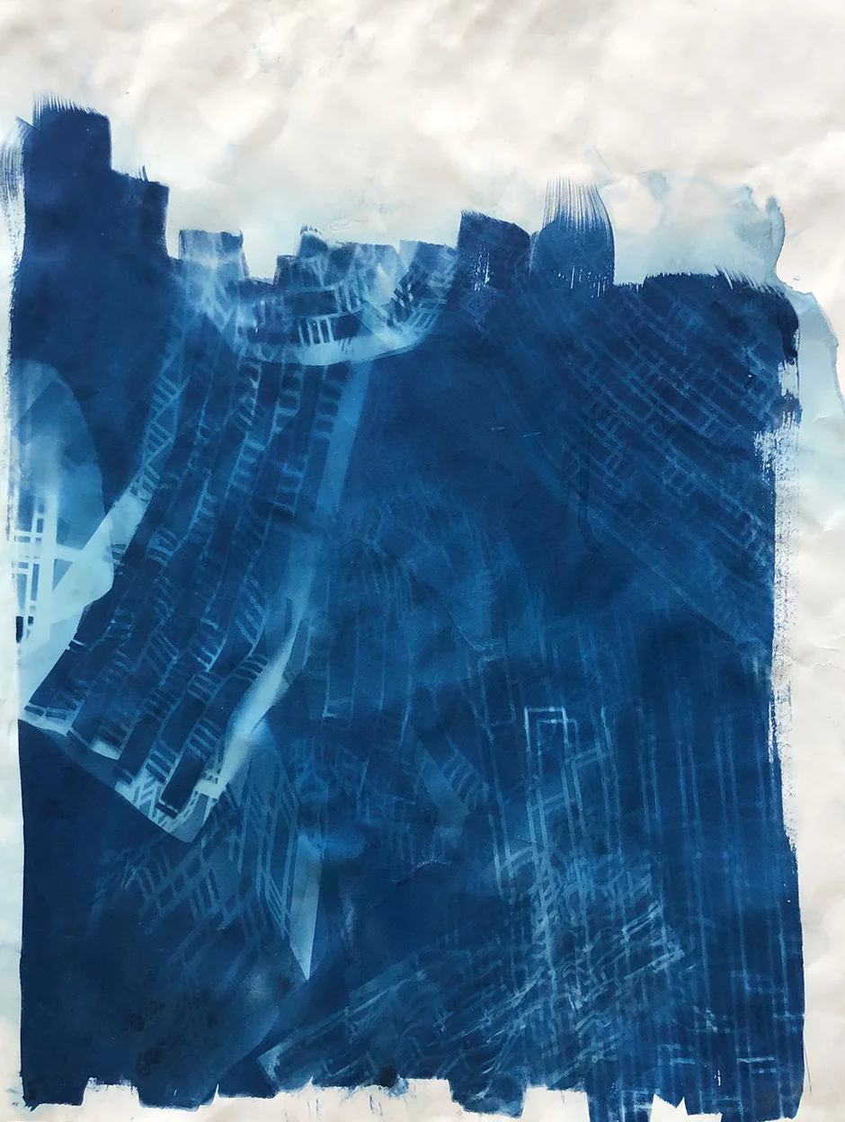 Cyanotype : trame graphique 3