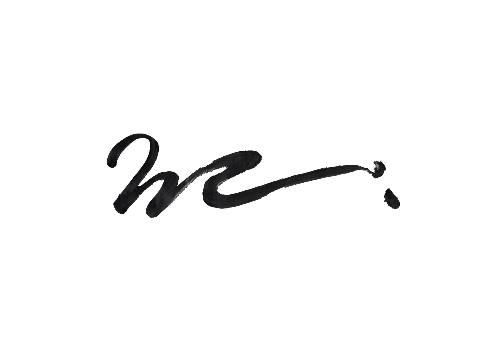 Tracé à l’encre de Chine sur toile : écriture asémique